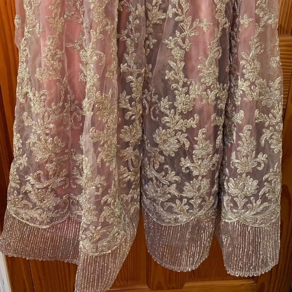 Beautiful 3 pieces dusty rose salwar kameez - Picture 3 of 4